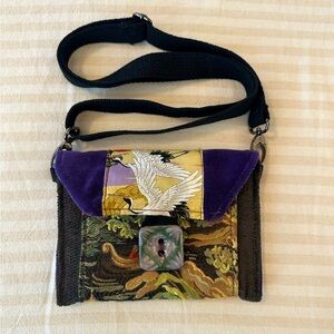 Janet McKinstry Designs Crossbody bag tapestry patchwork artsy designer colorful